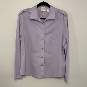 Chico’s Lavender No Iron Long Sleeved Button Down